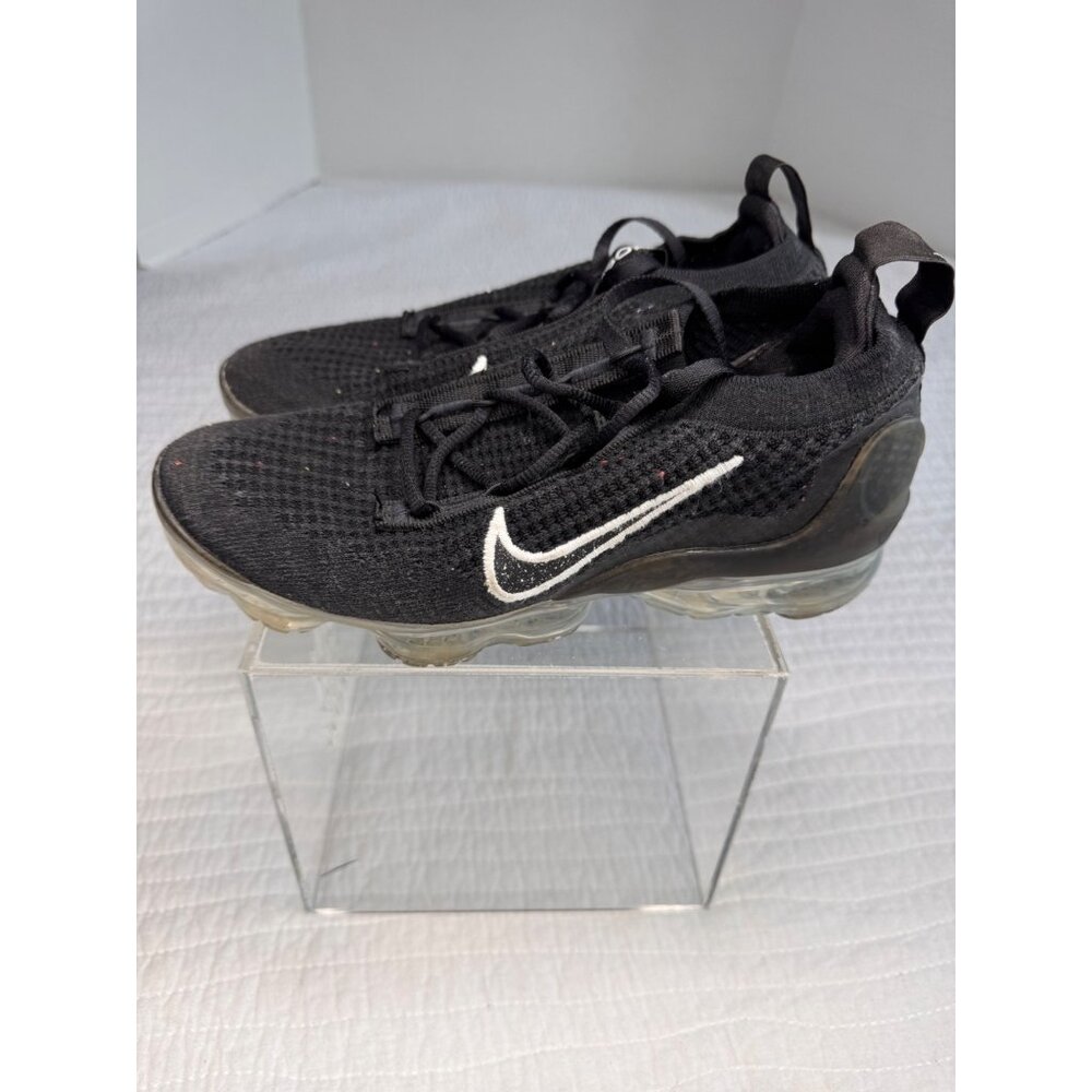 Nike Air VaporMax Flyknit 3 Black/White Running Shoes Size W 6 - Picture 6 of 9